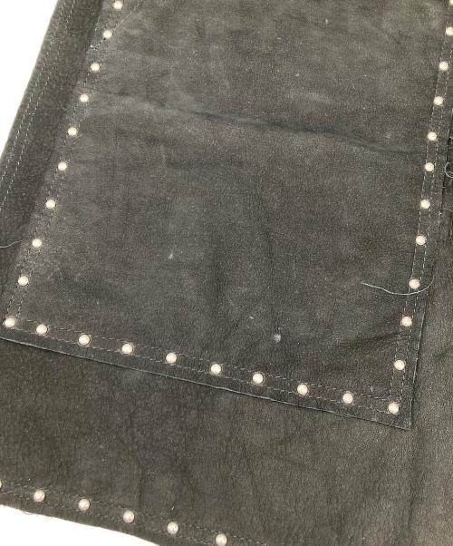 blackmeans（ブラックミーンズ）blackmeans (ブラックミーンズ) スエードエプロン ブラック サイズ:Fの古着・服飾アイテム