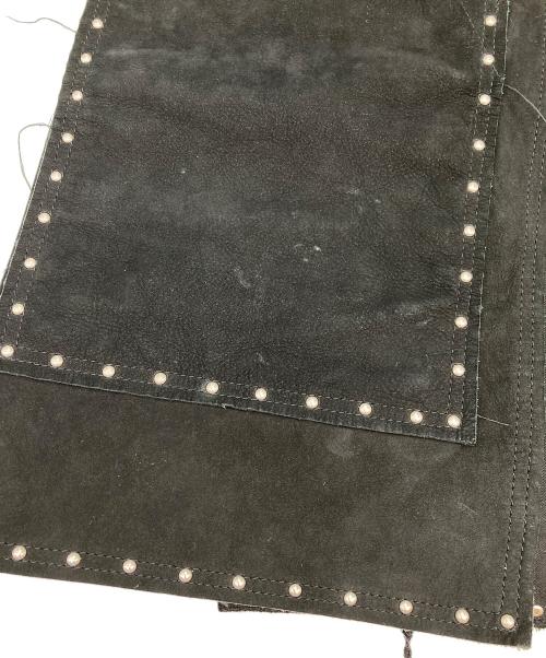 blackmeans（ブラックミーンズ）blackmeans (ブラックミーンズ) スエードエプロン ブラック サイズ:Fの古着・服飾アイテム