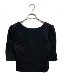 Ameri（アメリ）の古着「POOFY SHOULDER TOP」｜ブラック
