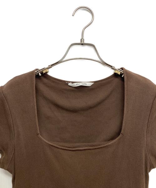 Whim Gazette（ウィムガゼット）Whim Gazette (ウィムガゼット) 半袖ワンピース ブラウン サイズ:Fの古着・服飾アイテム
