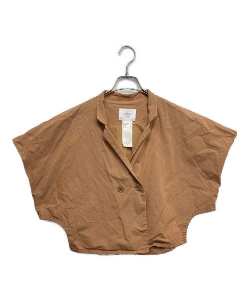 Ameri（アメリ）AMERI (アメリ) OVER SIDE BITTEN SHIRT ブラウン サイズ:Fの古着・服飾アイテム