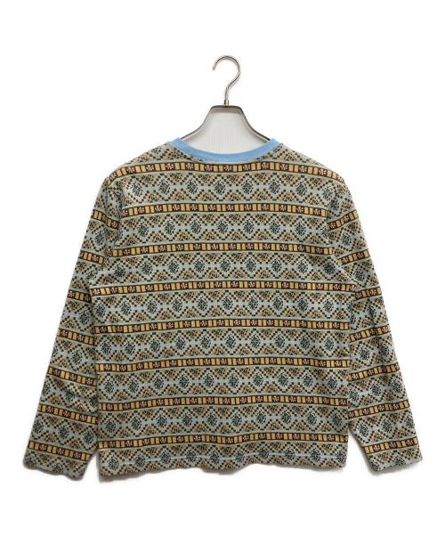 stussy（ステューシー）stussy (ステューシー) 総柄長袖カットソー グリーン サイズ:Sの古着・服飾アイテム