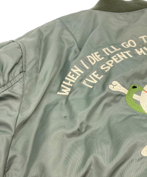 HOUSTON（ヒューストン）HOUSTON (ヒューストン) VIETNAM MA-1ジャケット グリーン サイズ:Mの古着・服飾アイテム