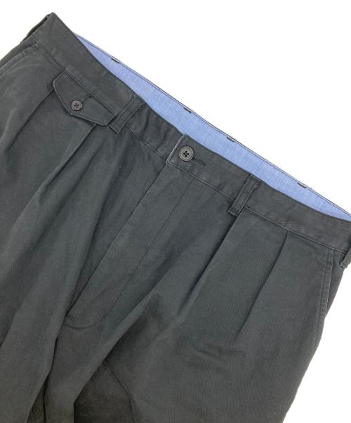 BEAMS（ビームス）BEAMS (ビームス) 2 Pleats Tapered Twill ブラック サイズ:XLの古着・服飾アイテム