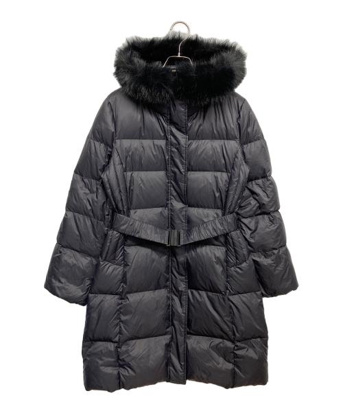 DoCLASSE（ドゥクラッセ）DoCLASSE (ドゥクラッセ) マットタフタ・2WAYファーロングダウンコート ブラック サイズ:Lの古着・服飾アイテム