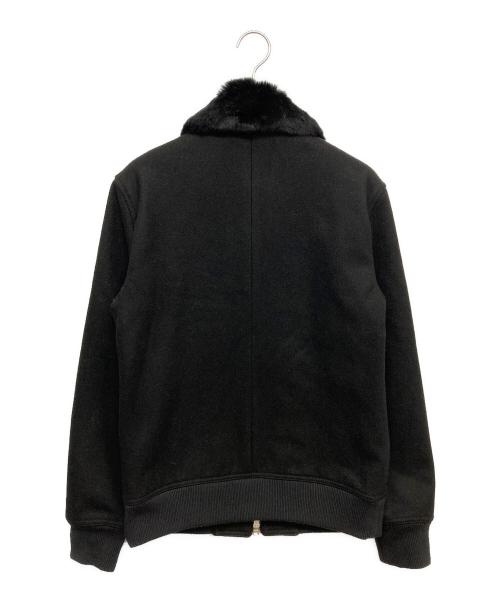 BURBERRY BLACK LABEL（バーバリーブラックレーベル）BURBERRY BLACK LABEL (バーバリーブラックレーベル) ラビットファーブルゾン ブラック サイズ:Lの古着・服飾アイテム