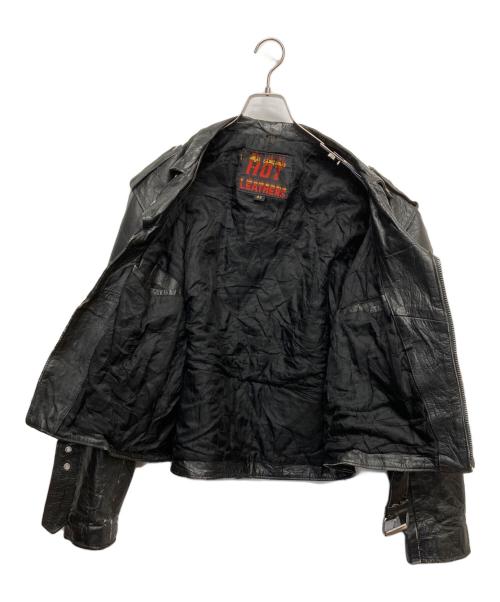 HOT LEATHERS（ホットレザーズ）hot leathers (ホットレザーズ) ライダースレザージャケット ブラック サイズ:46の古着・服飾アイテム