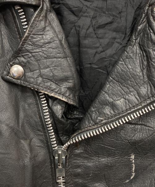 HOT LEATHERS（ホットレザーズ）hot leathers (ホットレザーズ) ライダースレザージャケット ブラック サイズ:46の古着・服飾アイテム