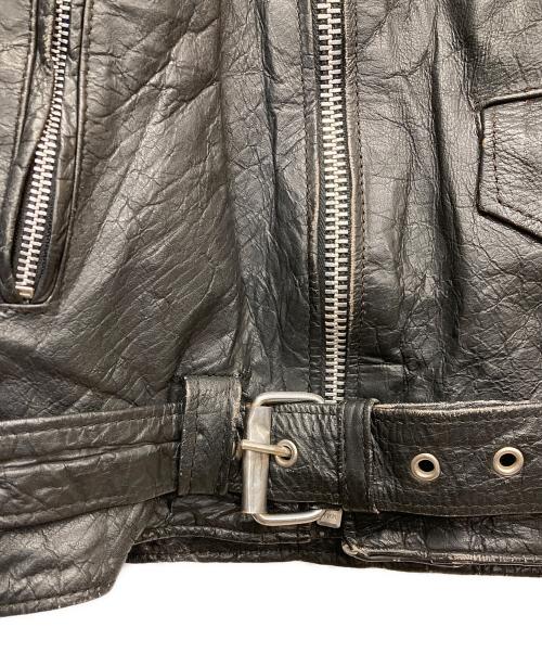 HOT LEATHERS（ホットレザーズ）hot leathers (ホットレザーズ) ライダースレザージャケット ブラック サイズ:46の古着・服飾アイテム
