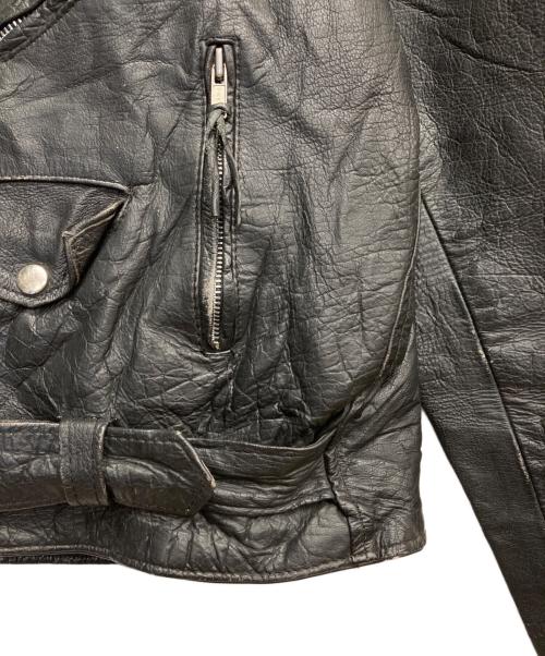 HOT LEATHERS（ホットレザーズ）hot leathers (ホットレザーズ) ライダースレザージャケット ブラック サイズ:46の古着・服飾アイテム