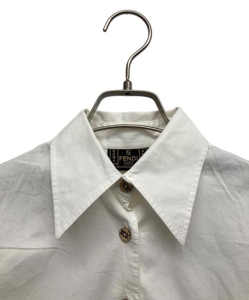 FENDI JEANS（フェンディ ジーンズ）FENDI jeans (フェンディ ジーンズ) 長袖シャツ ホワイト サイズ:36の古着・服飾アイテム