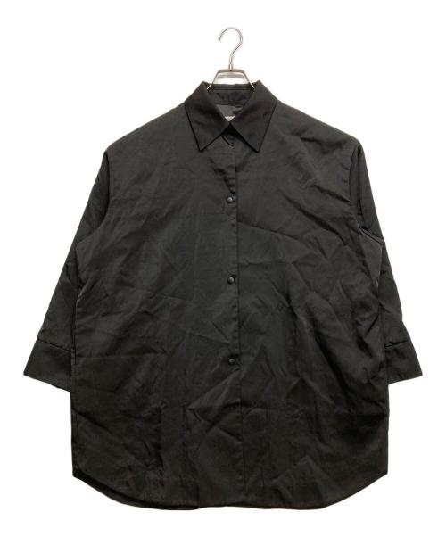 EMOELLE（エモエレ）EMOELLE (エモエレ) ナイロンサテンシャツブルゾン ブラック サイズ:FREEの古着・服飾アイテム