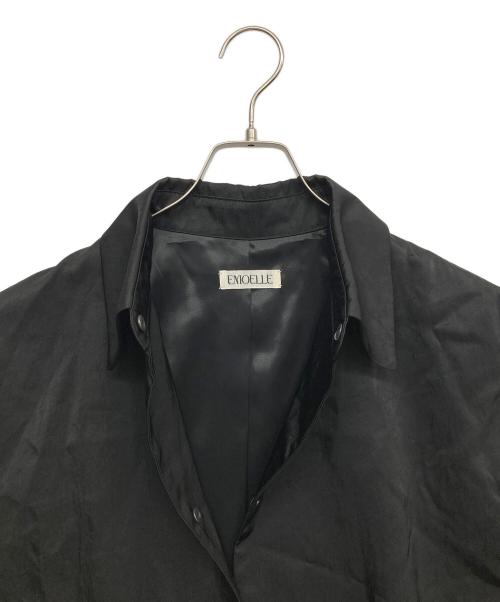 EMOELLE（エモエレ）EMOELLE (エモエレ) ナイロンサテンシャツブルゾン ブラック サイズ:FREEの古着・服飾アイテム