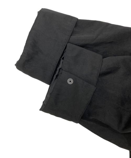 EMOELLE（エモエレ）EMOELLE (エモエレ) ナイロンサテンシャツブルゾン ブラック サイズ:FREEの古着・服飾アイテム