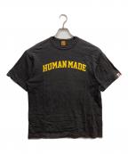 HUMAN MADEヒューマンメイド）の古着「ロゴプリントTシャツ」｜ブラック