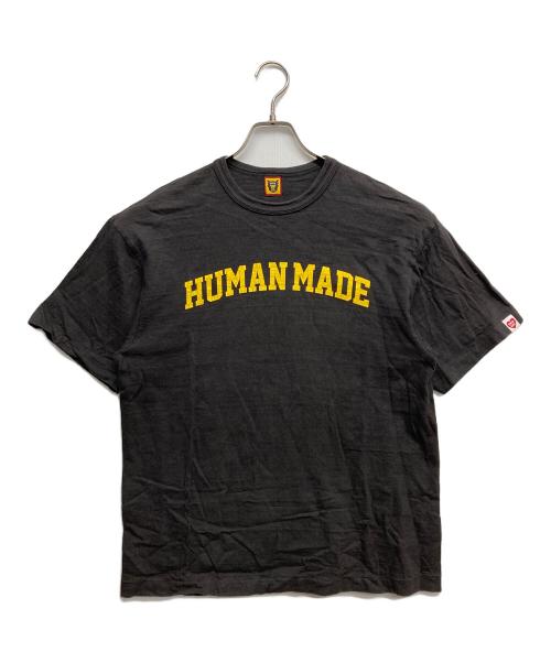HUMAN MADE（ヒューマンメイド）HUMAN MADE (ヒューマンメイド) ロゴプリントTシャツ ブラック サイズ:FREEの古着・服飾アイテム