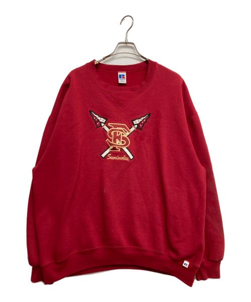 RUSSELL ATHLETIC（ラッセルアスレチック）RUSSELL ATHLETIC (ラッセルアスレチック) 刺繍スウェット レッド サイズ:XLの古着・服飾アイテム