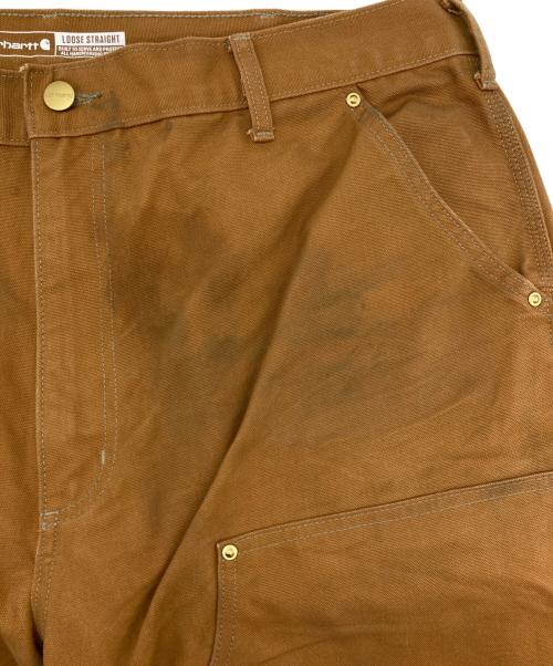 CarHartt（カーハート）CarHartt (カーハート) FIRM DUCK DOUBLE-FRONT DUNGAREE ブラウン サイズ:W40の古着・服飾アイテム