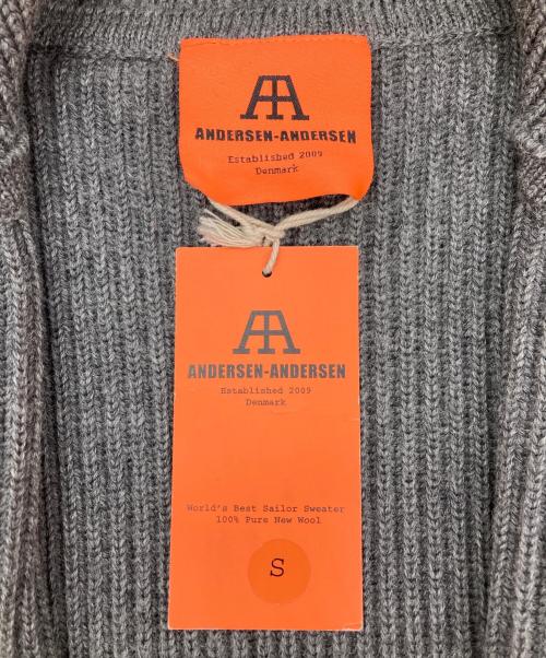 ANDERSEN-ANDERSEN（アンデルセン アンデルセン）Andersen-Andersen (アンデルセン アンデルセン) ライバーズフルジップ ニット グレー サイズ:Sの古着・服飾アイテム