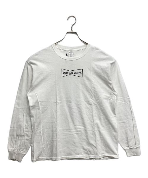 WASTED YOUTH（ウェイステッドユース）Wasted Youth (ウェイステッドユース) ロングスリーブカットソー ホワイト サイズ:Lの古着・服飾アイテム