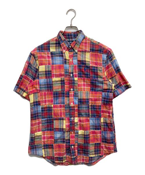 RALPH LAUREN（ラルフローレン）RALPH LAUREN (ラルフローレン) パッチワーク半袖シャツ ピンク サイズ:170の古着・服飾アイテム