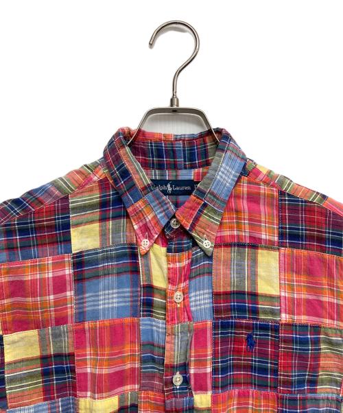 RALPH LAUREN（ラルフローレン）RALPH LAUREN (ラルフローレン) パッチワーク半袖シャツ ピンク サイズ:170の古着・服飾アイテム