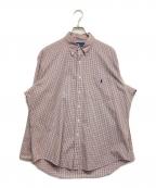 RALPH LAURENラルフローレン）の古着「チェックBDシャツ」｜オレンジ