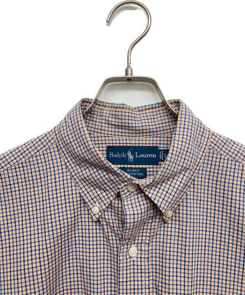 RALPH LAUREN（ラルフローレン）RALPH LAUREN (ラルフローレン) チェックBDシャツ オレンジ サイズ:Lの古着・服飾アイテム
