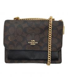 COACH（コーチ）の古着「ミニ クレア クロスボディ バッグ・シグネチャー キャンバス」｜ブラウン