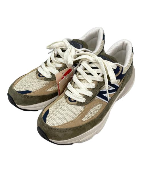 NEW BALANCE（ニューバランス）NEW BALANCE (ニューバランス) ローカットスニーカー グリーン×ブラウン サイズ:26 未使用品の古着・服飾アイテム