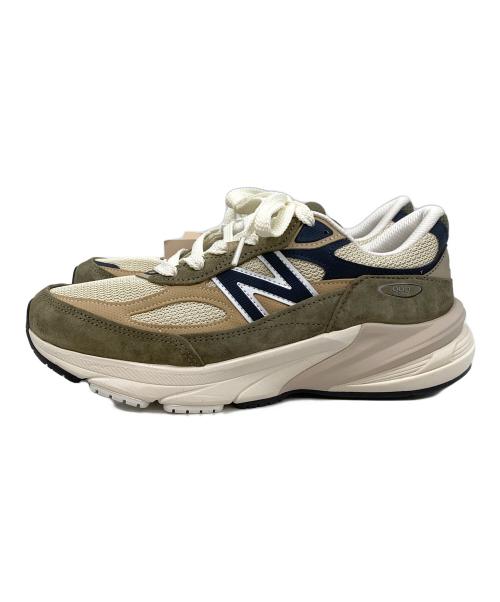 NEW BALANCE（ニューバランス）NEW BALANCE (ニューバランス) ローカットスニーカー グリーン×ブラウン サイズ:26 未使用品の古着・服飾アイテム