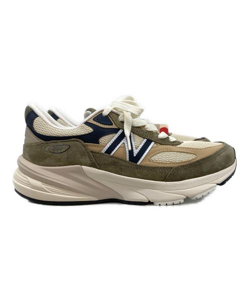 NEW BALANCE（ニューバランス）NEW BALANCE (ニューバランス) ローカットスニーカー グリーン×ブラウン サイズ:26 未使用品の古着・服飾アイテム