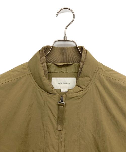 Calvin Klein（カルバンクライン）Calvin Klein (カルバンクライン) カルバンクライン パデッドボンバージャケット ブラウン サイズ:Sの古着・服飾アイテム