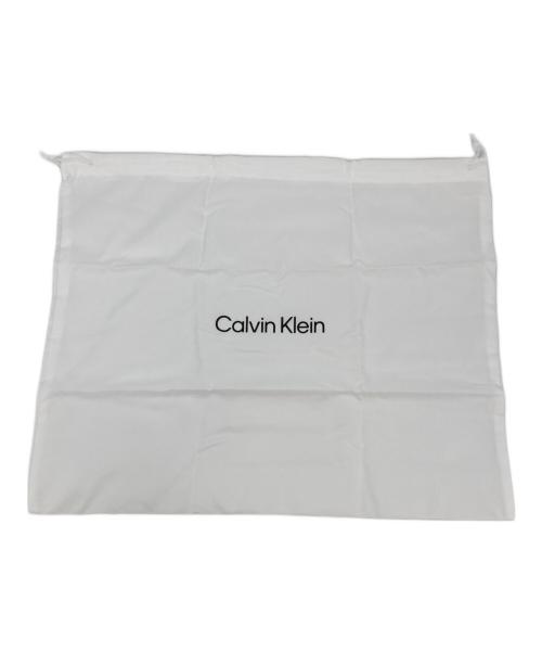 Calvin Klein（カルバンクライン）Calvin Klein (カルバンクライン) メタルロゴドローストリングバッグ ブラックの古着・服飾アイテム