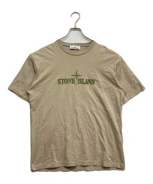 STONE ISLAND（ストーンアイランド）STONE ISLAND (ストーンアイランド) STITCHES TWO' EMBROIDER Tシャツ ホワイト サイズ:Lの古着・服飾アイテム