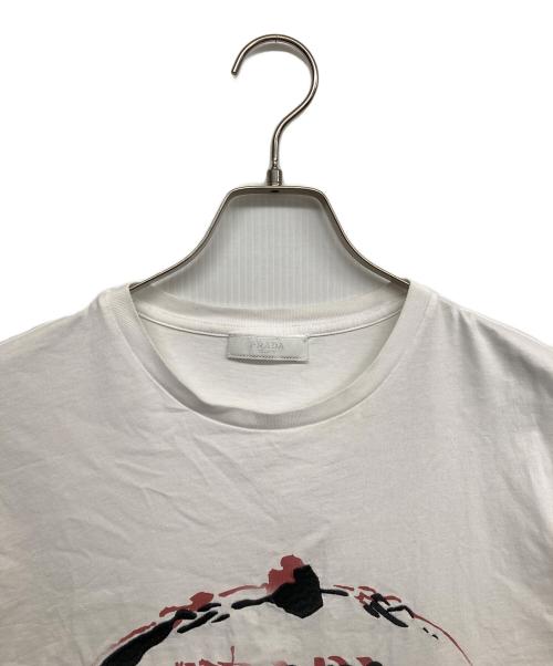 PRADA（プラダ）PRADA (プラダ) プリントTシャツ ホワイト サイズ:XLの古着・服飾アイテム