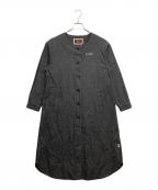 PINK HOUSEピンクハウス）の古着「ロゴ刺繍デニムワンピース」｜グレー