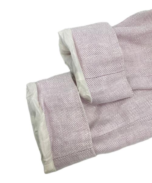 MaxMara（マックスマーラ）MaxMara (マックスマーラ) ノーカラージャケット ピンク サイズ:42の古着・服飾アイテム