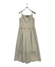 M'S GRACY（エムズグレイシー）の古着「リボン付きサロペットパンツ」｜グリーン