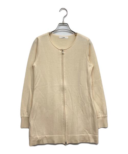 Rene（ルネ）Rene (ルネ) ジップアップニット ベージュ サイズ:36の古着・服飾アイテム