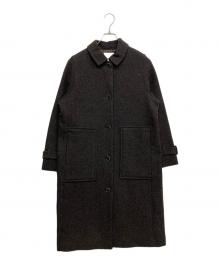HUMAN WOMAN（ヒューマンウーマン）の古着「ウールナイロンオックスステンカラーコート」｜ブラウン