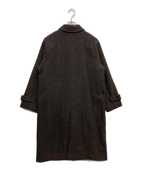 HUMAN WOMAN（ヒューマンウーマン）HUMAN WOMAN (ヒューマンウーマン) ウールナイロンオックスステンカラーコート ブラウン サイズ:Mの古着・服飾アイテム