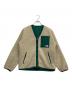 THE NORTH FACE（ザ ノース フェイス）の古着「フリースジャケット リバーシブルエクストリームパイルカーディガン NP」｜アイボリー×グリーン