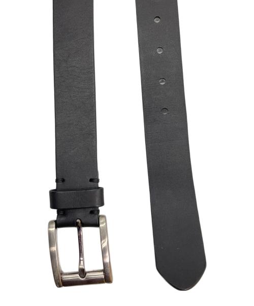 stussy（ステューシー）stussy (ステューシー) レザーロゴベルト ブラックの古着・服飾アイテム