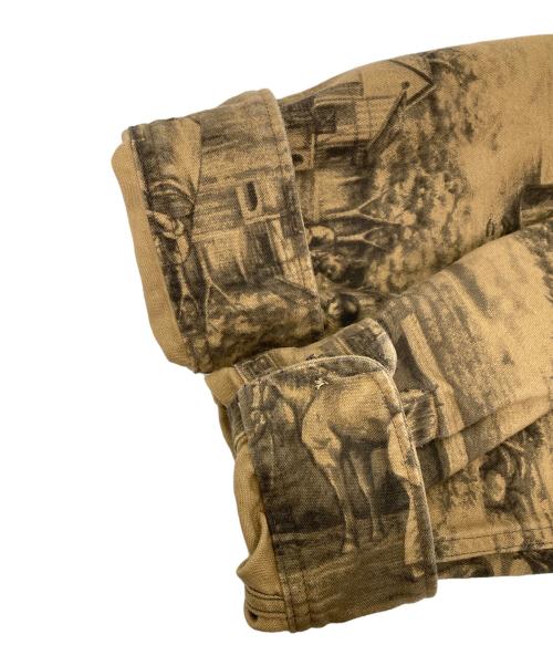 RRL（ダブルアールエル）RRL (ダブルアールエル) エクエステリアンプリントモールスキンワークシャツ ブラウン サイズ:XLの古着・服飾アイテム