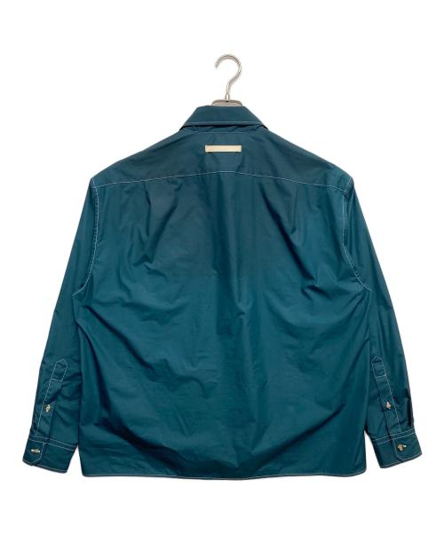 UNIFORME PARIS（ユニフォーム パリ）UNIFORME PARIS (ユニフォーム パリ) ナイロンL/Sシャツ グリーン サイズ:Mの古着・服飾アイテム