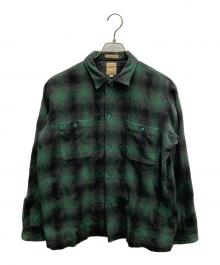 sanca（サンカ）の古着「オンブレチェックウールシャツ」｜グリーン