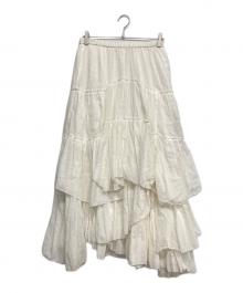 CASA FLINE（カーサフライン）の古着「コットンティアードスカート」｜ホワイト