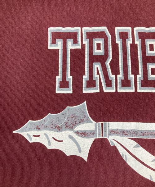 Champion REVERSE WEAVE（チャンピオン リバース ウィーブ）Champion REVERSE WEAVE (チャンピオン リバース ウィーブ) 2段プリントリバースウィーブスウェット レッド サイズ:XLの古着・服飾アイテム