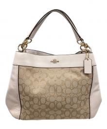COACH（コーチ）の古着「シグネチャー2WAYバッグ」｜ベージュ